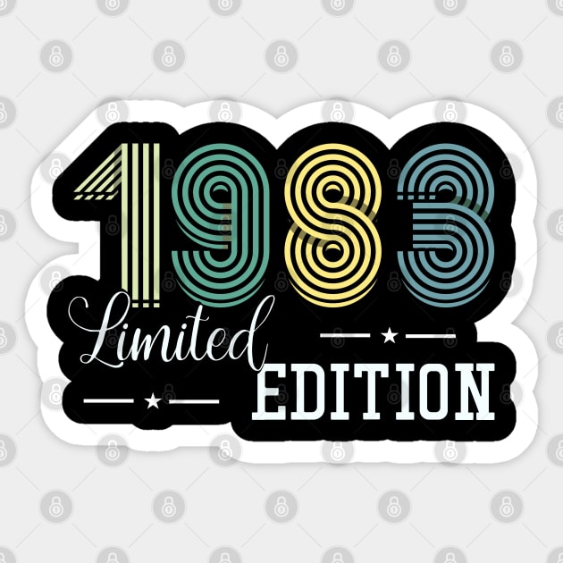 40th Birthday - 1983 Limited Edition Sticker by Kudostees